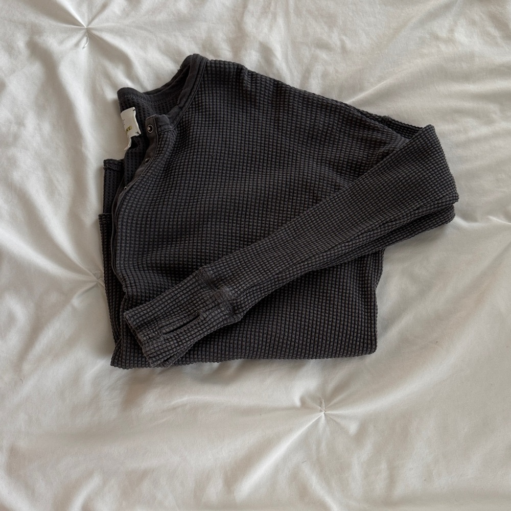 Washed black Offline (aerie) Henley Long sleeve